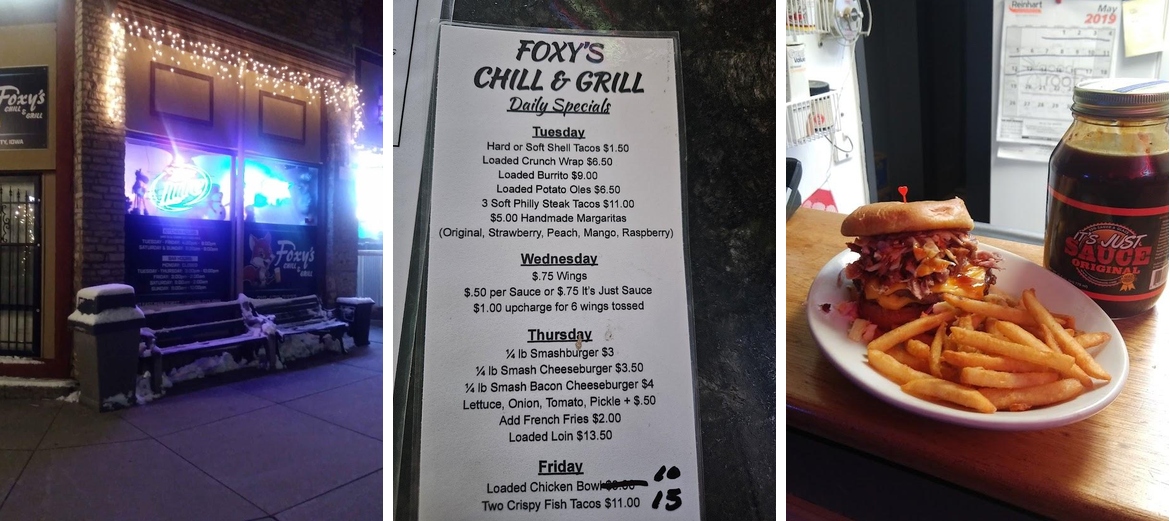 Foxy's Chill and Grill Menu